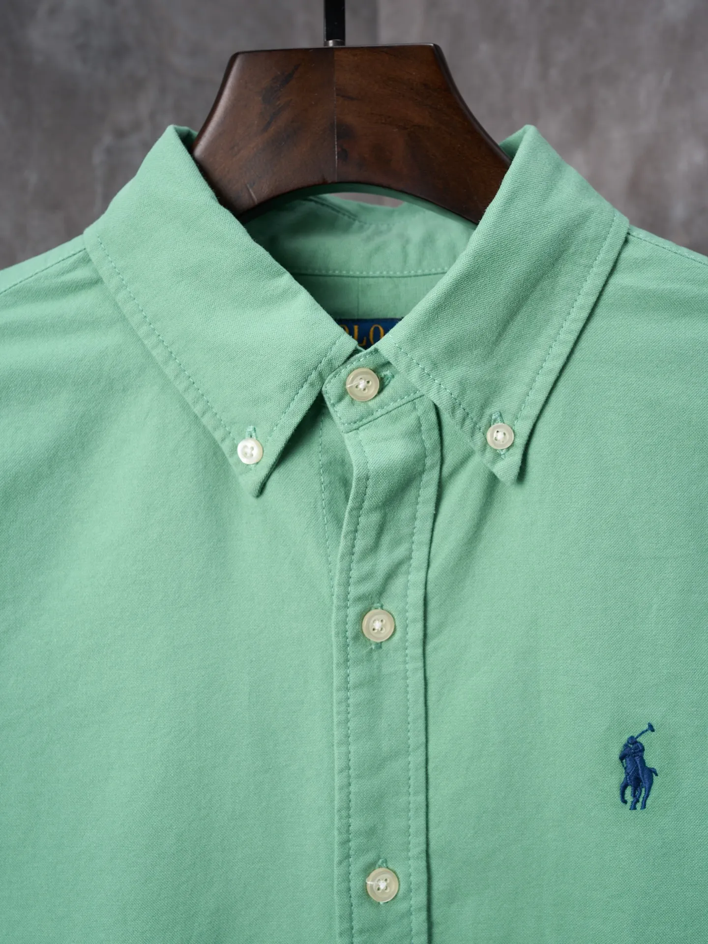 P340 Actual hanging auction】Ralph Lauren/Ralph Lauren couples must-have solid color pony embroidered cotton long-sleeved shirt [Ready stock] XS S M L XL